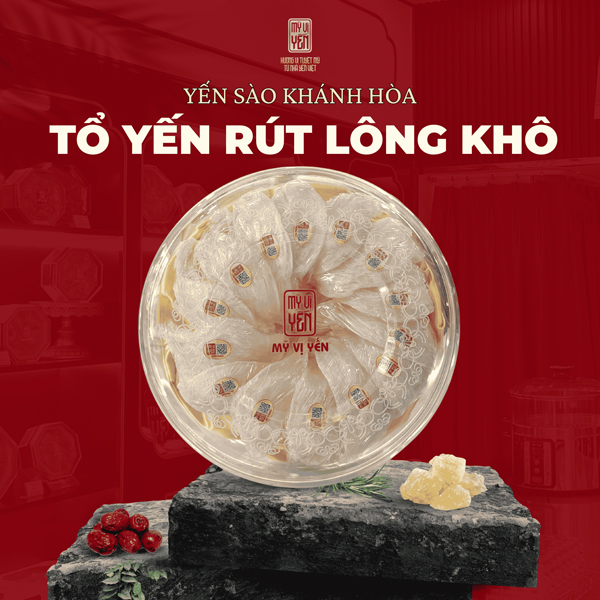 Tổ yến rút lông khô nguyên tổ tinh chế – yến sào Khánh Hòa